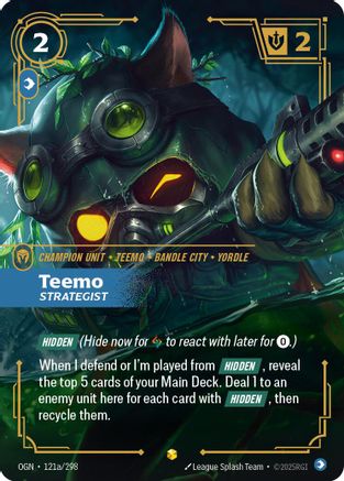 Teemo - Strategist (Alternate Art) (121a/298) - Origins - Trinity Hobby