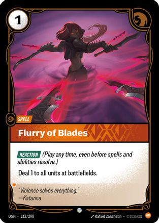 Flurry of Blades (133/298) - Origins Foil - Trinity Hobby