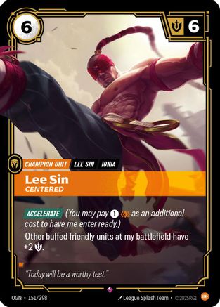 Lee Sin - Centered (151/298) - Origins - Trinity Hobby