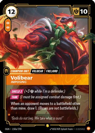 Volibear - Imposing (Alternate Art) (158a/298) - Origins - Trinity Hobby