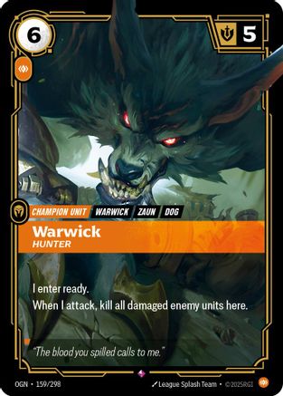 Warwick - Hunter (159/298) - Origins - Trinity Hobby