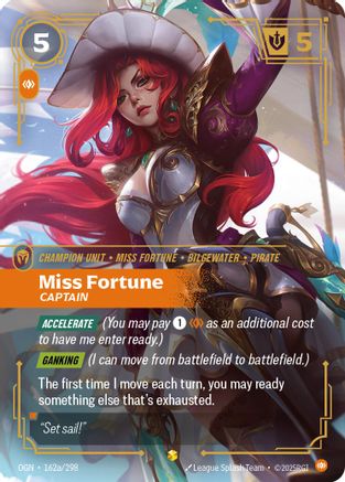 Miss Fortune - Captain (Alternate Art) (162a/298) - Origins - Trinity Hobby
