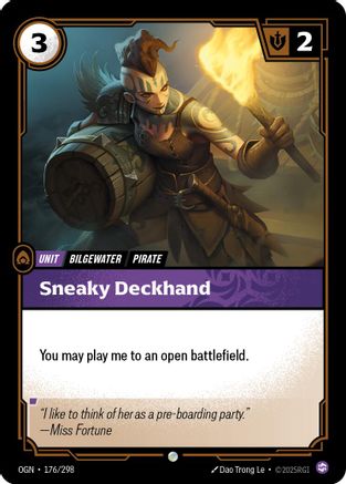Sneaky Deckhand (176/298) - Origins - Trinity Hobby