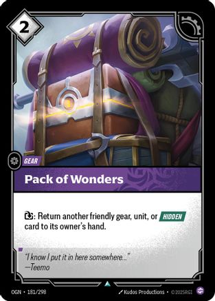Pack of Wonders (181/298) - Origins Foil - Trinity Hobby