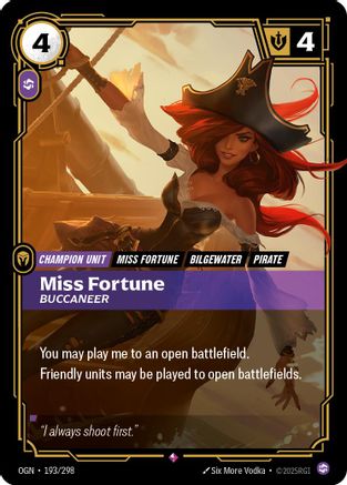 Miss Fortune - Buccaneer (193/298) - Origins - Trinity Hobby