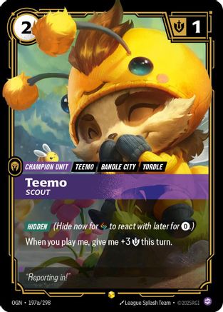 Teemo - Scout (Alternate Art) (197a/298) - Origins - Trinity Hobby