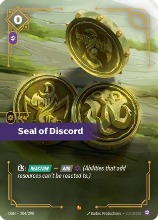 Seal of Discord (204/298) - Origins - Trinity Hobby