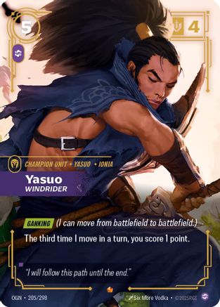 Yasuo - Windrider (205/298) - Origins - Trinity Hobby