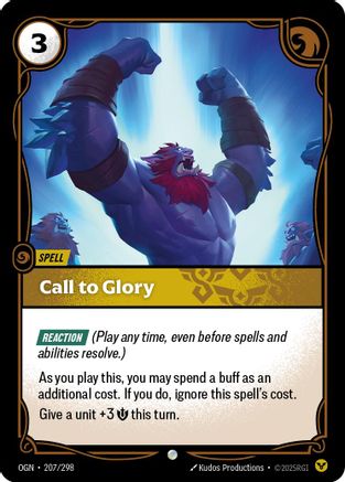 Call to Glory (207/298) - Origins Foil - Trinity Hobby