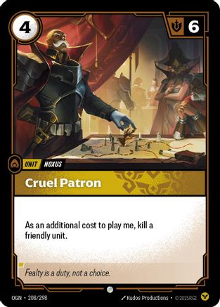 Cruel Patron (208/298) - Origins Foil - Trinity Hobby