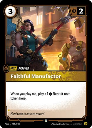 Faithful Manufactor (211/298) - Origins - Trinity Hobby