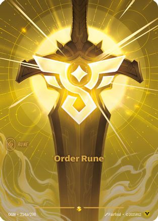 Order Rune (Alternate Art) (214a/298) - Origins - Trinity Hobby