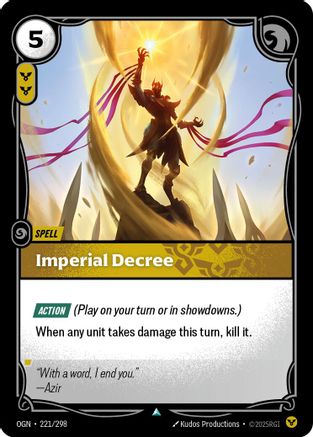Imperial Decree (221/298) - Origins Foil - Trinity Hobby