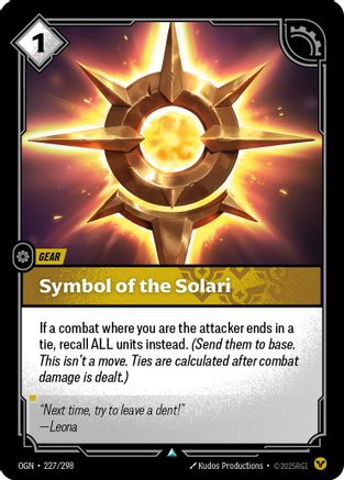 Symbol of the Solari (227/298) - Origins - Trinity Hobby