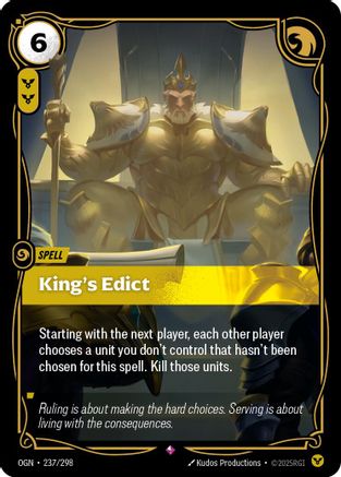 King's Edict (237/298) - Origins - Trinity Hobby