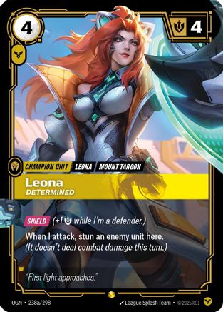 Leona - Determined (Alternate Art) (238a/298) - Origins - Trinity Hobby