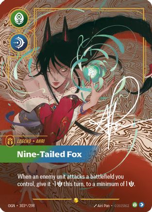 Ahri - Nine-Tailed Fox (Alternate Art) (303*/298) - Origins - Trinity Hobby