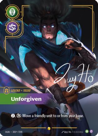 Yasuo - Unforgiven (Alternate Art) (305*/298) - Origins - Trinity Hobby