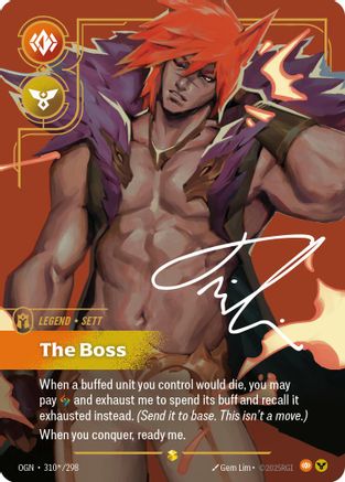 Sett - The Boss (Alternate Art) (310*/298) - Origins - Trinity Hobby