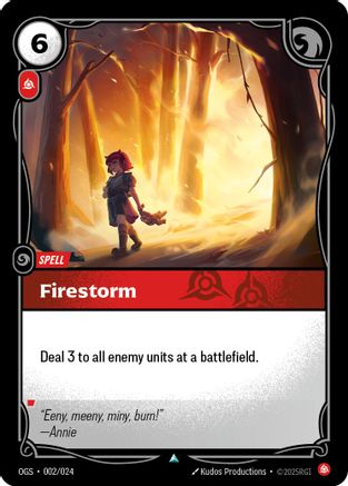 Firestorm (002/024) - Origins Proving Grounds - Trinity Hobby