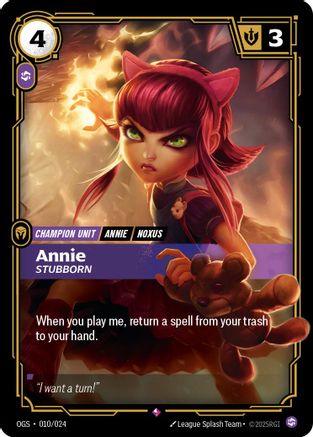 Annie - Stubborn (010/024) - Origins Proving Grounds - Trinity Hobby
