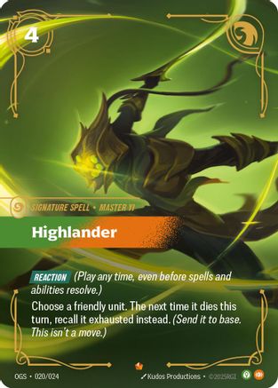 Highlander (020/024) - Origins Proving Grounds - Trinity Hobby