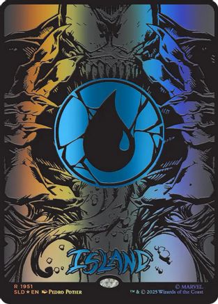 Island (1951) (Raised Foil)  [Foil]  (SLD-1951) - [Secret Lair Drop Series] - Trinity Hobby