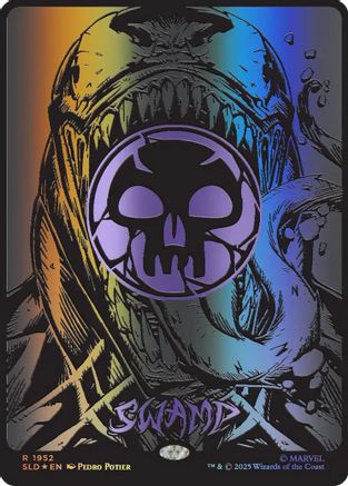 Swamp (1952) (Raised Foil)  [Foil]  (SLD-1952) - [Secret Lair Drop Series] - Trinity Hobby