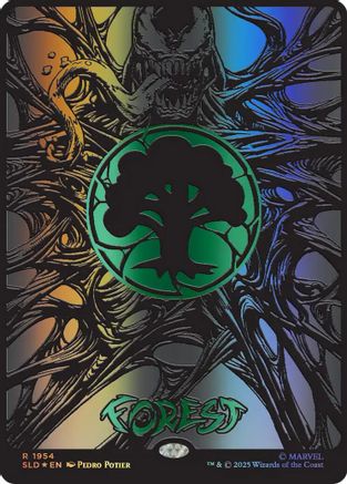 Forest (1954) (Raised Foil)  [Foil]  (SLD-1954) - [Secret Lair Drop Series] - Trinity Hobby