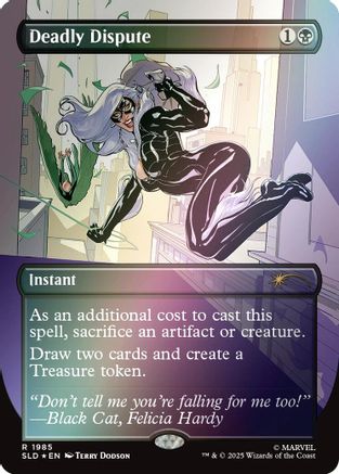 Deadly Dispute (1985) (Rainbow Foil)  [Foil]  (SLD-1985) - [Secret Lair Drop Series] - Trinity Hobby