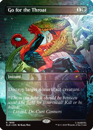 Go for the Throat (Rainbow Foil)  [Foil]  (SLD-1986) - [Secret Lair Drop Series] - Trinity Hobby