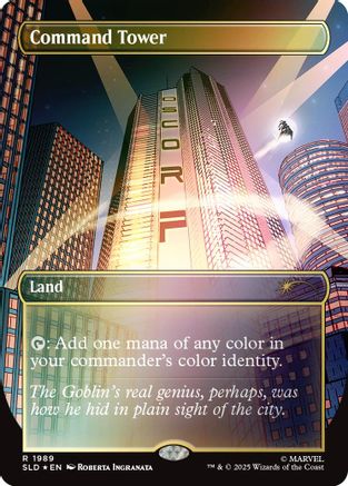 Command Tower (1989) (Rainbow Foil)  [Foil]  (SLD-1989) - [Secret Lair Drop Series] - Trinity Hobby