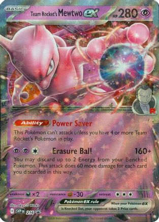 Team Rocket's Mewtwo ex - 216  - (216) Holofoil [SV Scarlet & Violet Promo Cards] - Trinity Hobby