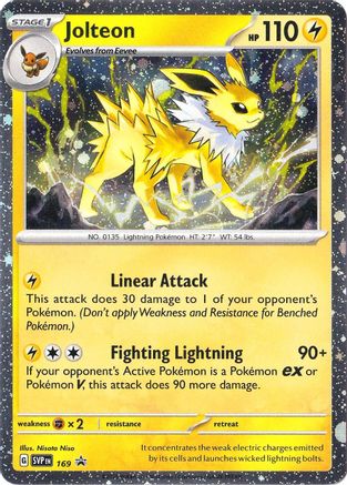 Jolteon - 169 (Cosmos Holo)  - (135) Holofoil [SV Scarlet & Violet Promo Cards] - Trinity Hobby