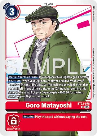 Goro Matayoshi (BT23-078) - [Hackers' Slumber] - Trinity Hobby