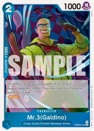 Mr.3(Galdino) (PRB02-009) - [Premium Booster -The Best- Vol. 2] Foil - Trinity Hobby
