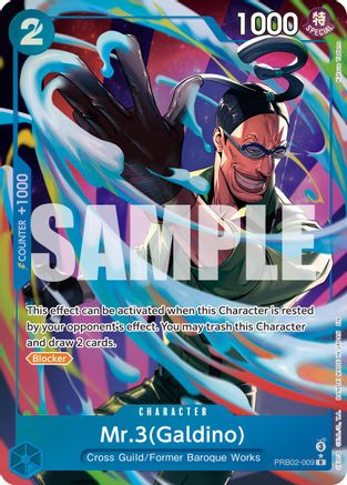 Mr.3(Galdino) (Alternate Art) (PRB02-009) - [Premium Booster -The Best- Vol. 2] Foil - Trinity Hobby