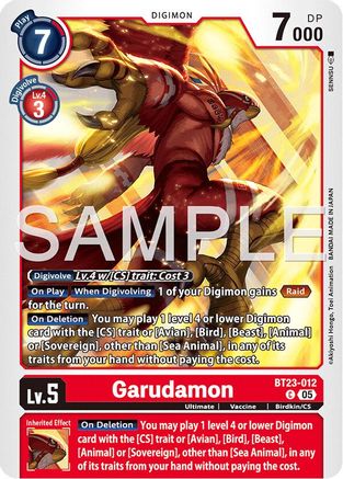Garudamon (BT23-012) - [Hackers' Slumber] - Trinity Hobby