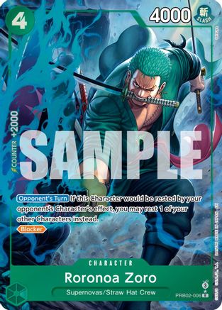 Roronoa Zoro (Alternate Art) (PRB02-006) - [Premium Booster -The Best- Vol. 2] Foil - Trinity Hobby