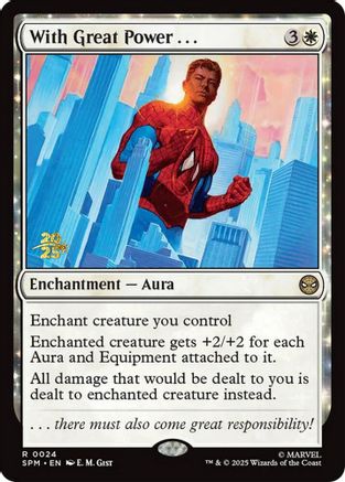 With Great Power . . .  [Foil]  (PRE-024) - [Prerelease Cards] - Trinity Hobby