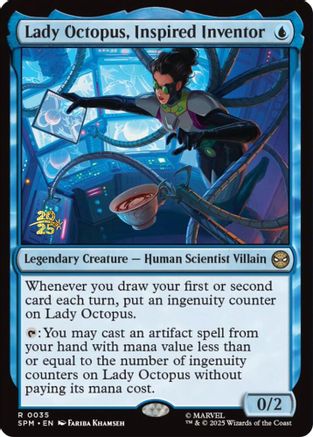 Lady Octopus, Inspired Inventor  [Foil]  (PRE-035) - [Prerelease Cards] - Trinity Hobby