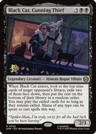 Black Cat, Cunning Thief  [Foil]  (PRE-052) - [Prerelease Cards] - Trinity Hobby
