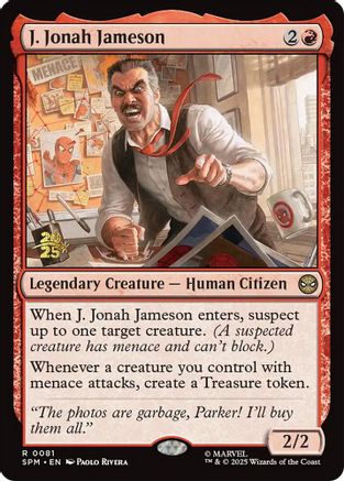 J. Jonah Jameson  [Foil]  (PRE-081) - [Prerelease Cards] - Trinity Hobby