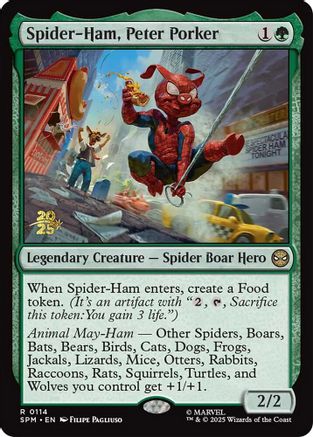 Spider-Ham, Peter Porker  [Foil]  (PRE-114) - [Prerelease Cards] - Trinity Hobby
