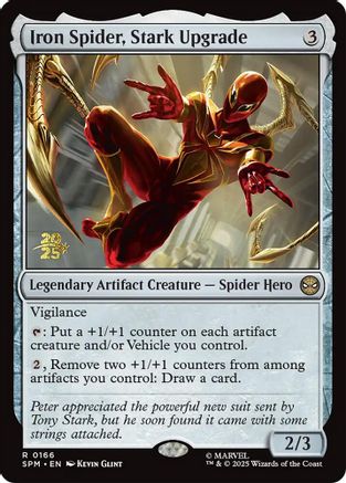 Iron Spider, Stark Upgrade  [Foil]  (PRE-166) - [Prerelease Cards] - Trinity Hobby