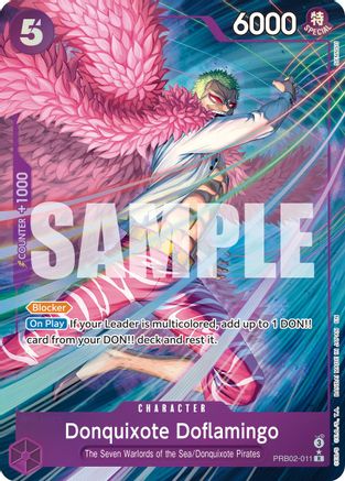 Donquixote Doflamingo (Alternate Art) (PRB02-011) - [Premium Booster -The Best- Vol. 2] Foil - Trinity Hobby