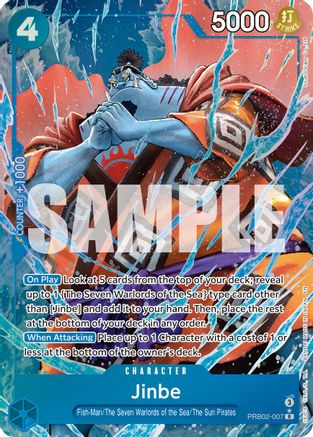Jinbe - PRB02-007(Alternate Art) (PRB02-007) - [Premium Booster -The Best- Vol. 2] Foil - Trinity Hobby