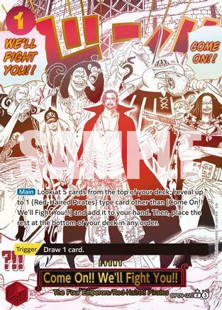 Come On!! We'll Fight You!! (Alternate Art) (OP09-020) - [Premium Booster -The Best- Vol. 2] Foil - Trinity Hobby