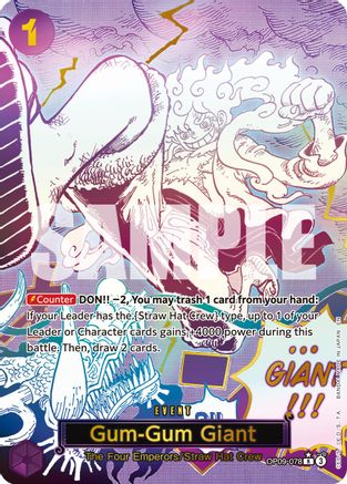 Gum-Gum Giant (Alternate Art) (OP09-078) - [Premium Booster -The Best- Vol. 2] Foil - Trinity Hobby