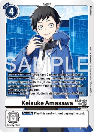 Keisuke Amasawa (BT23-090) - [Hackers' Slumber] Foil - Trinity Hobby